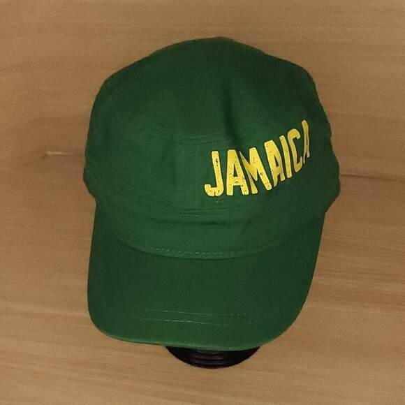 Jamiaca Green Yellow New Cadet Style Hat Cap TBL Headwear - Picture 2 of 8